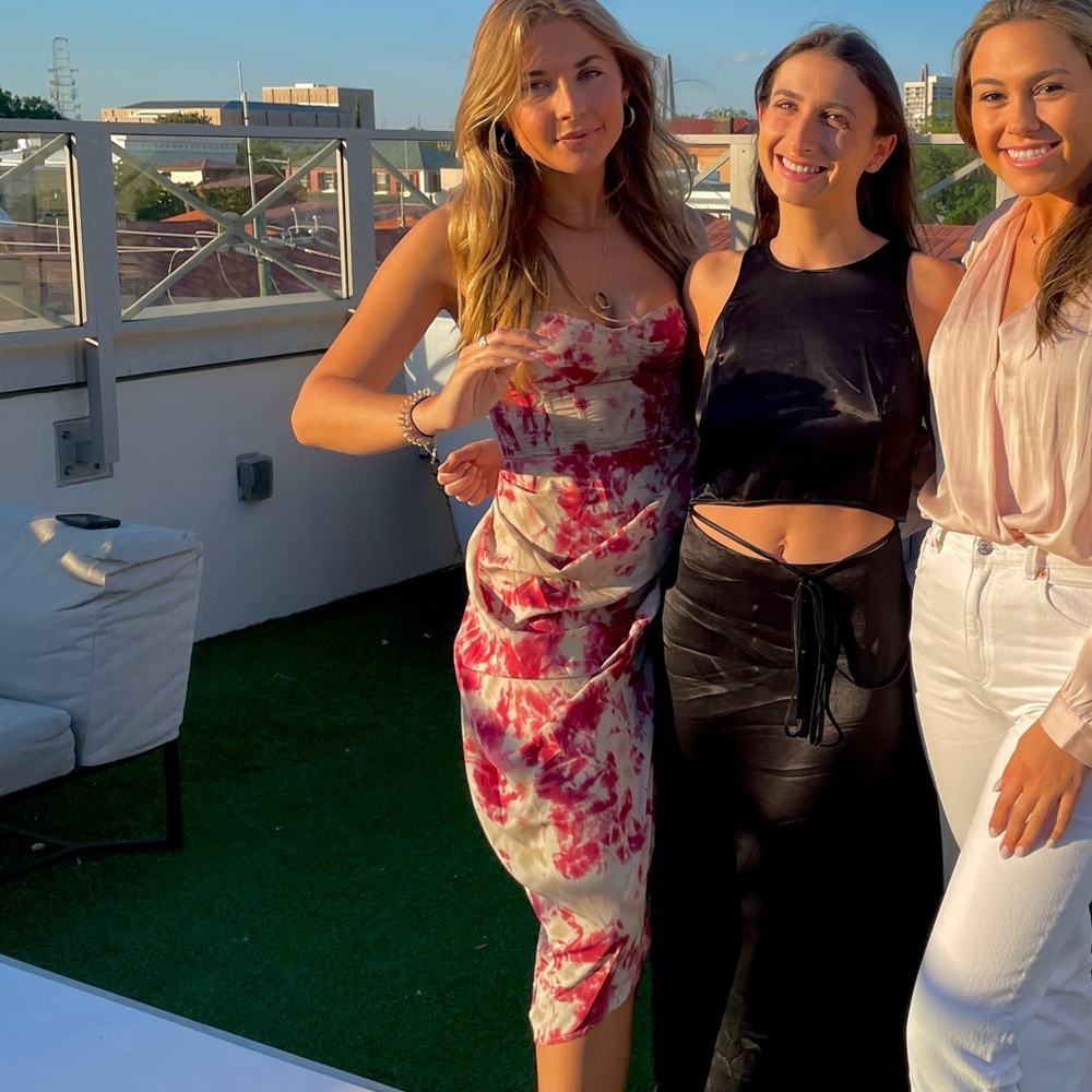 Tie dye corset two piece dress